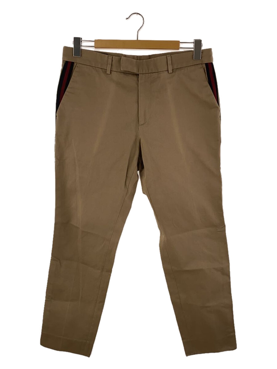 【中古】GUCCI◆サイドシェリー60sラインチノ/ボトム/50/コットン/BEG/468518【メンズウェア】