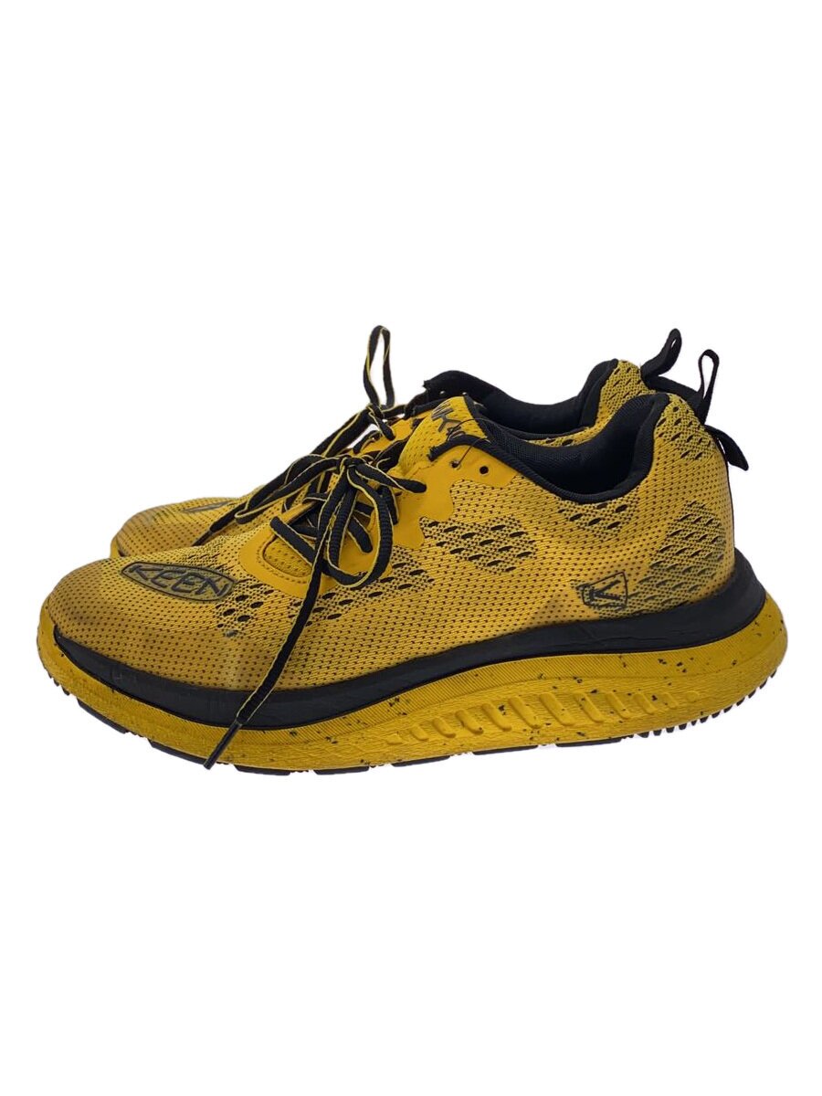 【中古】KEEN◆ウォーキングシューズ/27.5cm/イエロー/ポリエステル/1027483【シューズ】