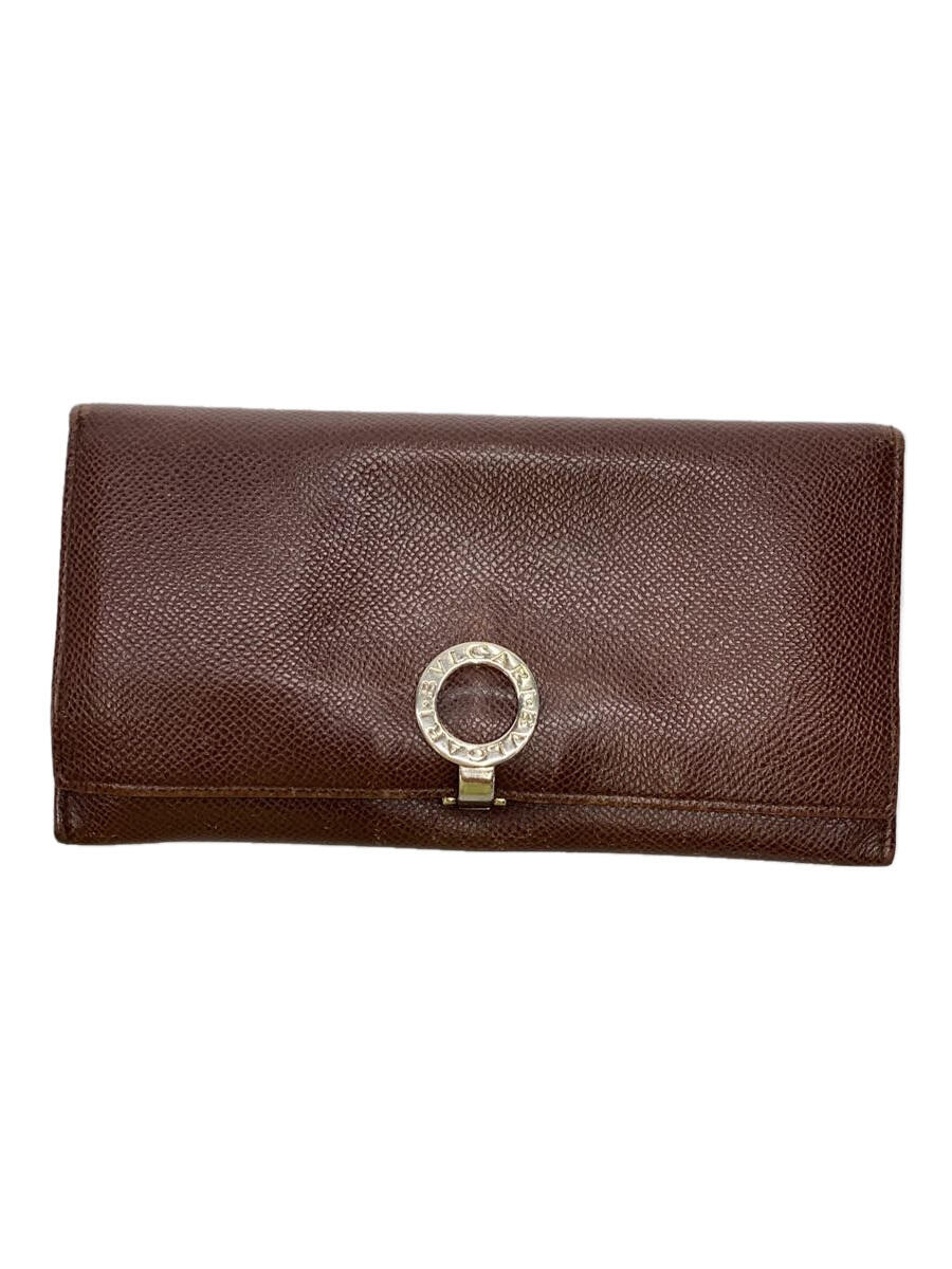 【中古】BVLGARI◆長財布/レザー/BRW/メンズ【服飾雑貨他】
