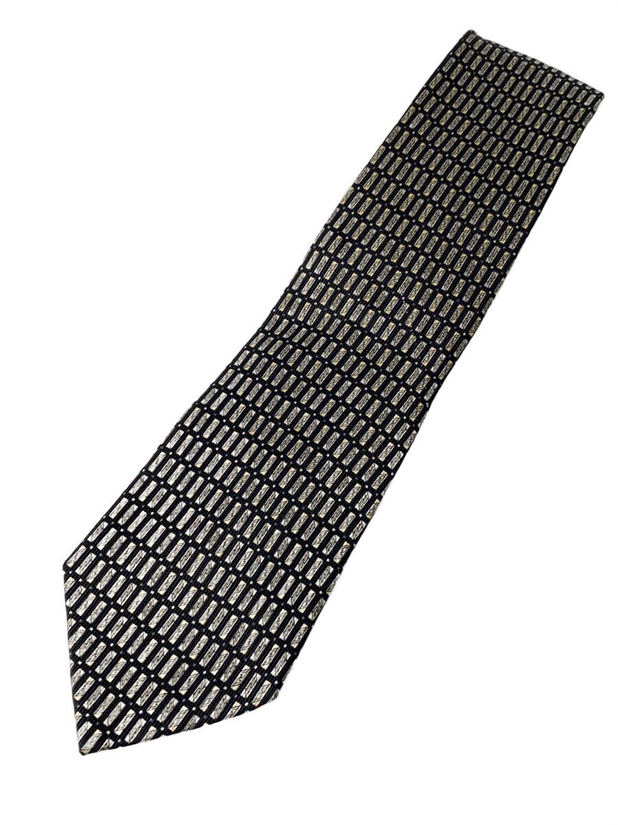 FENDI - 【中古】FENDI◆ネクタイ/シルク/BLK/総柄/メンズ/【服飾雑貨他】