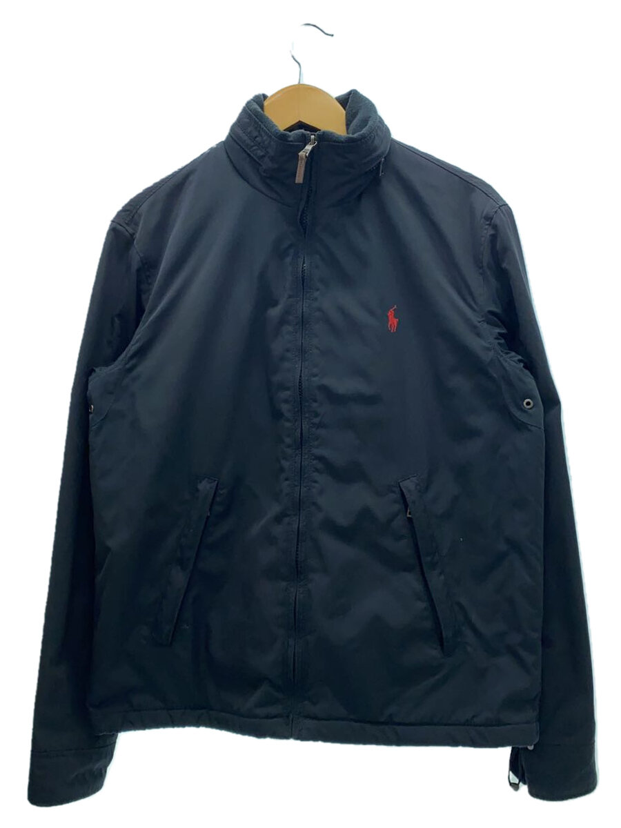 【中古】POLO RALPH LAUREN◆ブルゾン/S/ポリエステル/BLK/無地/94461/首元着用感有【メンズウェア】