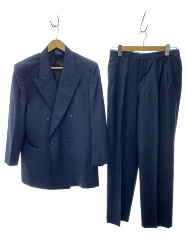 【中古】Loro Piana◆GARNIER/ダブル/2タック/セットアップ/L/ウール/NVY/ストライプ/26280019【メンズウェア】 【中古】Loro Piana◆GARNIER/ダブル/2タック/セットアップ/L/ウール/NVY/ストライプ/26280019【メンズウェア】