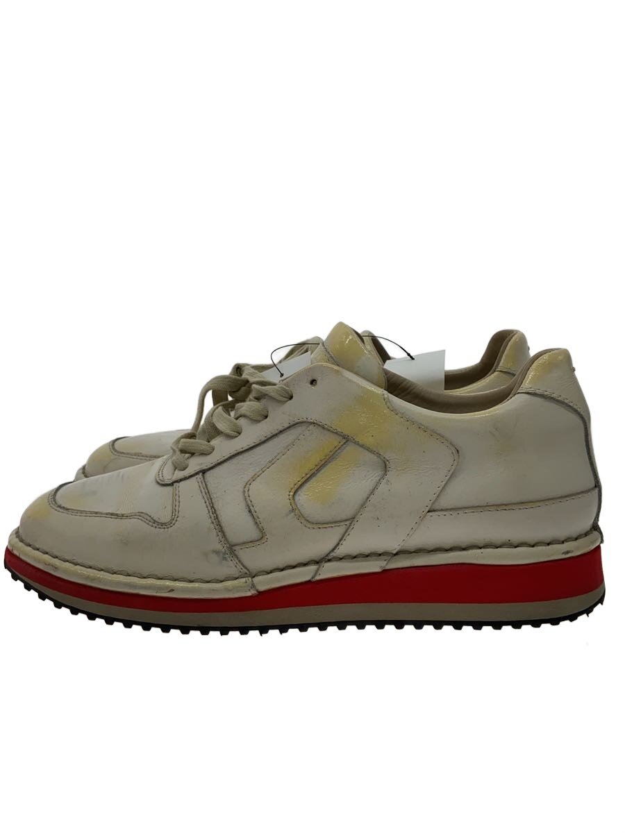 【中古】Maison Martin Margiela◆汚れ加工/パテントローカットスニーカー/42/WHT//【シューズ】