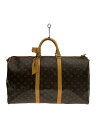 【中古】LOUIS VUITTON◆キーポル・バンドリエール50_モノグラム・キャンバス_BRW/PVC/BRW【バッグ】