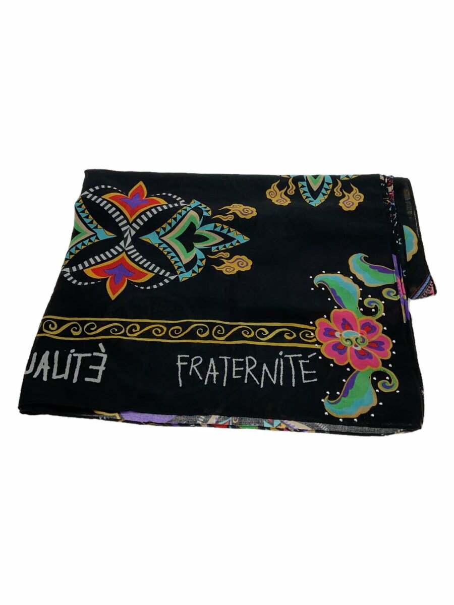 【中古】Desigual◆ストール/--/BLK/総柄/レディース【服飾雑貨他】