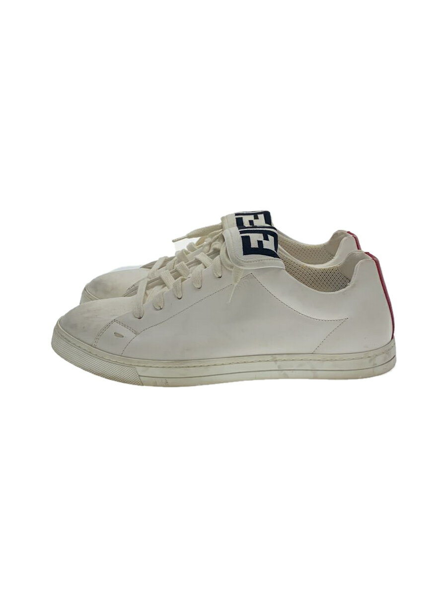 【中古】FENDI◆TongueTennisSneaker/ズッカ/ロゴ/ラグジュアリー/ローカットスニーカー/6/WHT【シューズ】