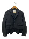 【中古】noir kei ninomiya◆AD2020/ジャケット/XS/ウール/BLK/無地/3G-J007//【レディースウェア】
