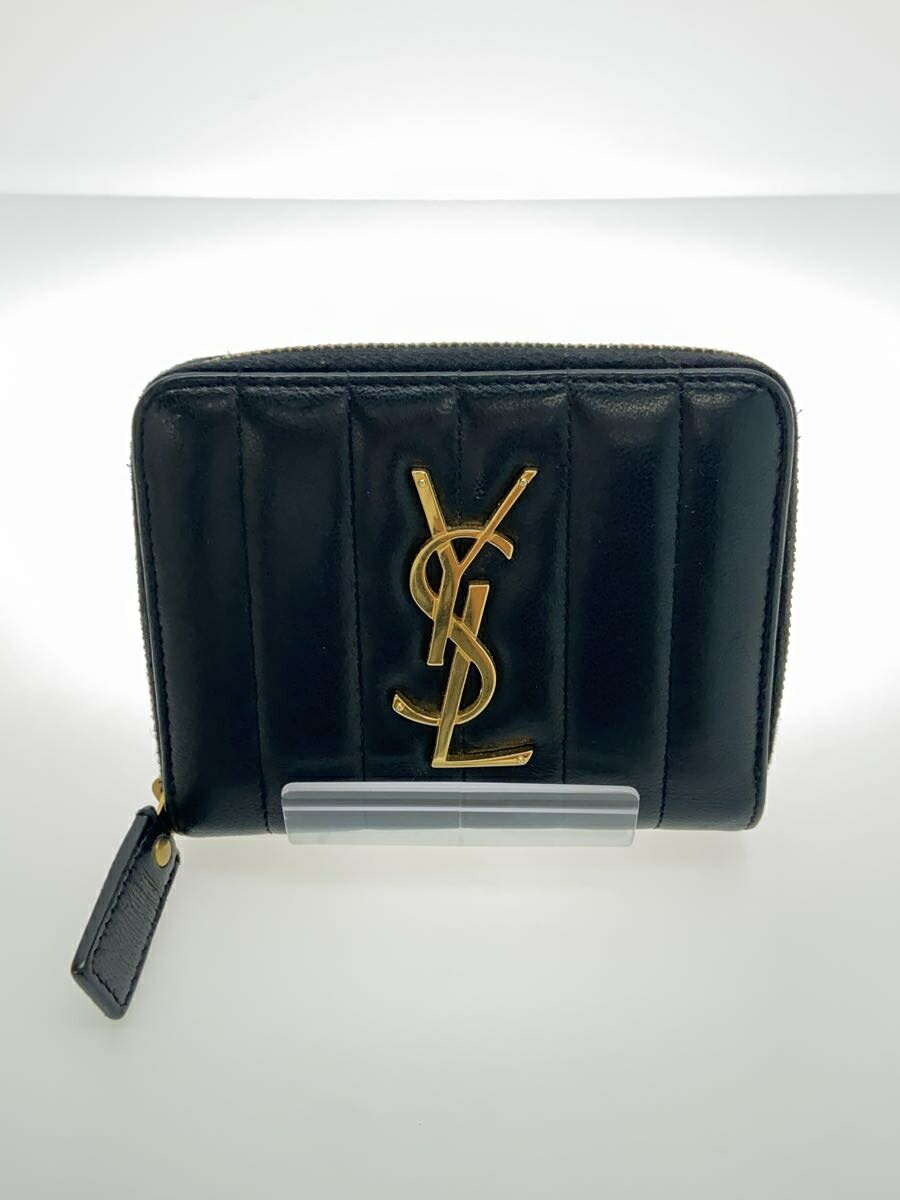 【中古】SAINT LAURENT◆2つ折り財布/--/BLK/レディース/GUE553678・1218/キズ、汚れ有【服飾雑貨他】