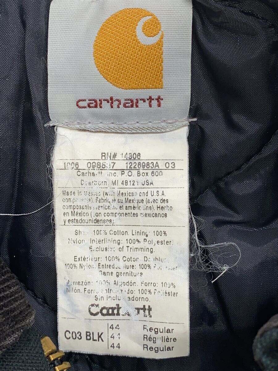 【中古】Carhartt◆ジャケット/44/コットン/BLK/トラディショナルコート/カバーオール/USA製/メキシコ【メンズウェア】