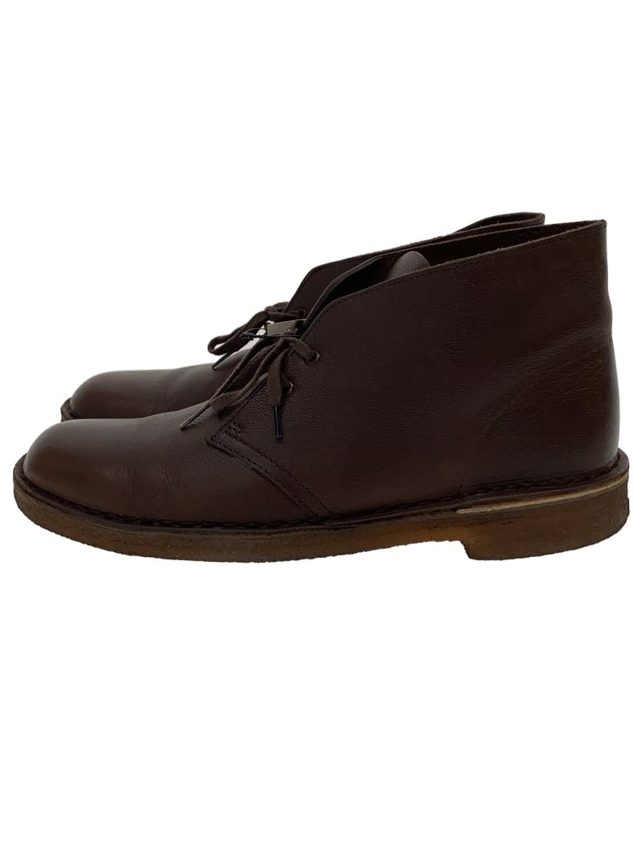 【中古】Clarks◆チャッカブーツ/US8.5/BRW/レザー/13292【シューズ】
