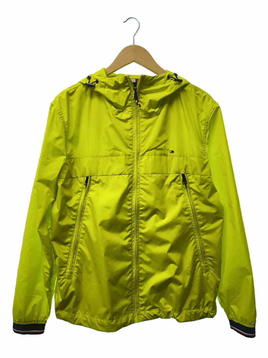 【中古】TOMMY HILFIGER◆フード付き/ナイロンジャケット/M/ポリエステル/イエロー/無地/MW0MW12216-LRE【メンズウェア】