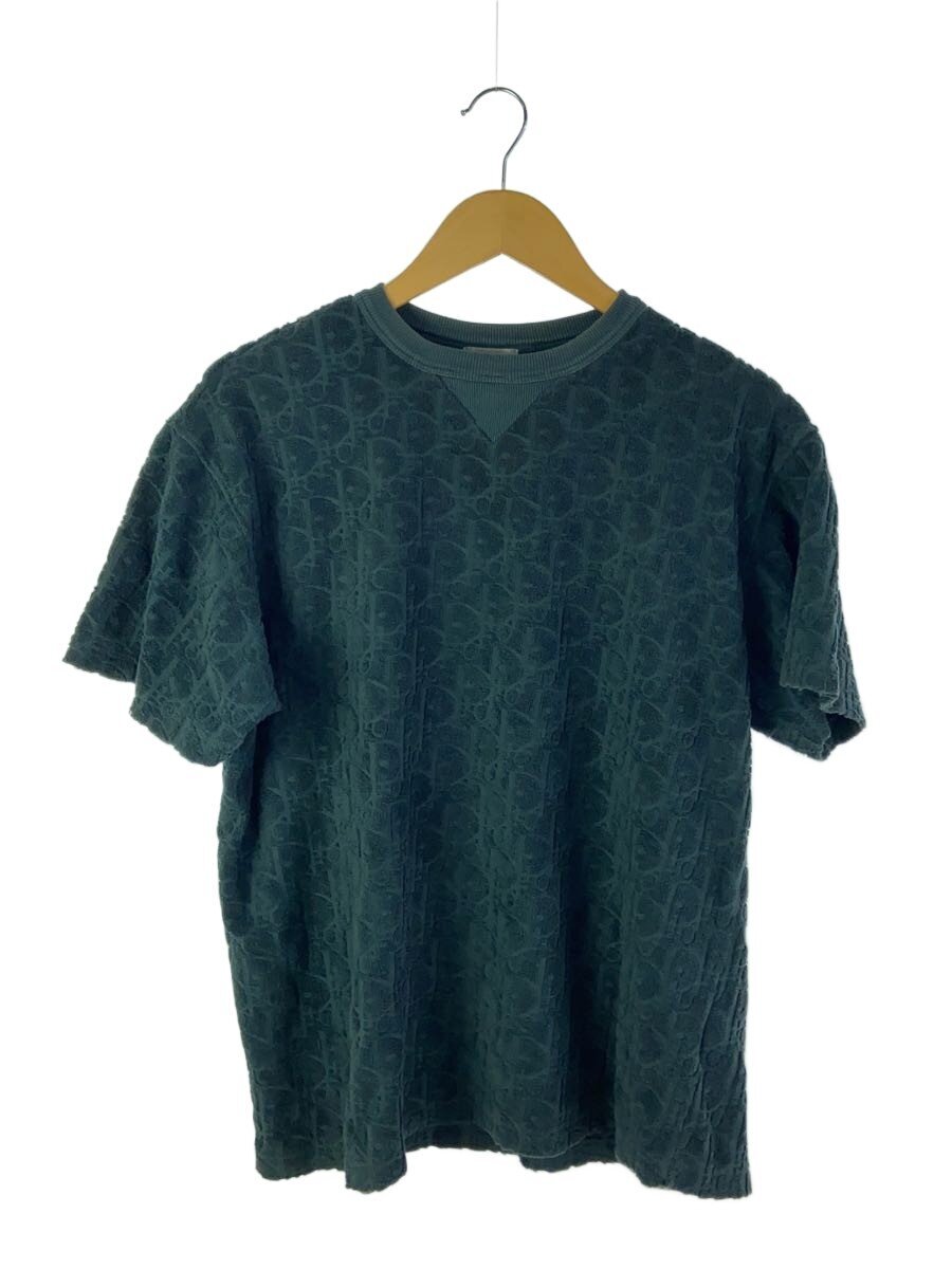 【中古】Christian Dior◆ジャガードパイルTシャツ/S/コットン/GRN/113J692A0614【メンズウェア】