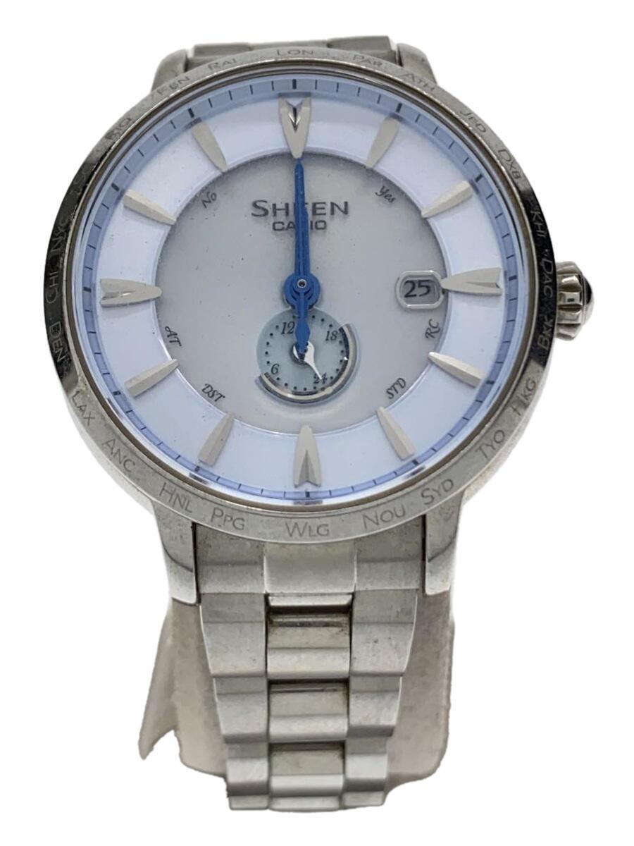 OMEGA - 【中古】CASIO◆ソーラー腕時計/アナログ/ステンレス/SHW-1800【服飾雑貨他】