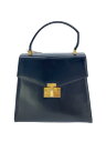 【中古】LRICCI/ハンドバッグ/レザー/ブラック/持ち手割れ有/MADE IN ITALY【バッグ】