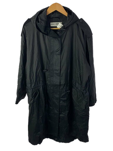 【中古】ISSEY MIYAKE◆コート/2/ナイロン/BLK/無地/IM32FA002//【レディースウェア】 【中古】ISSEY MIYAKE◆コート/2/ナイロン/BLK/無地/IM32FA002//【レディースウェア】