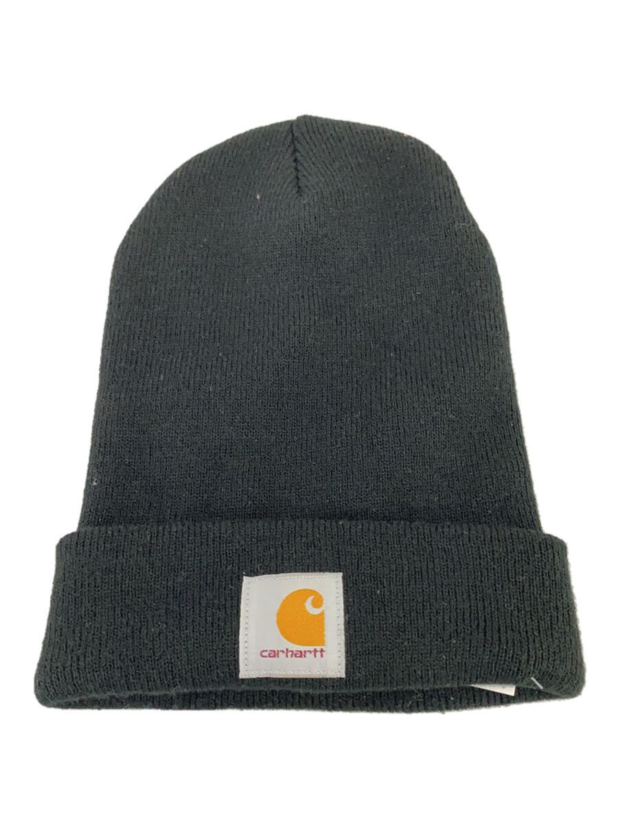 【中古】Carhartt◆ニットキャップ/FREE/アクリル/ブラック/無地/メンズ/14806/カーハート【服飾雑貨他】