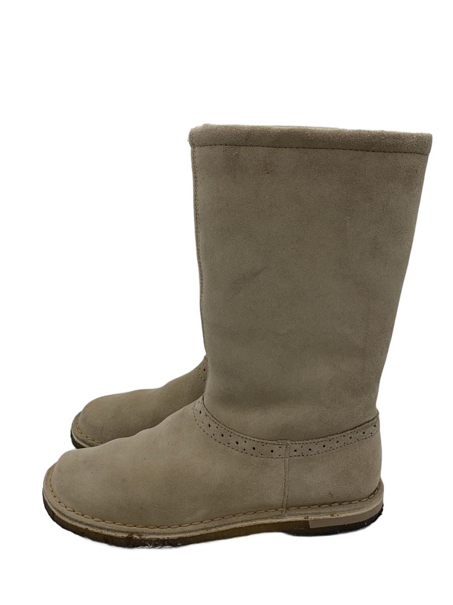 【中古】Clarks◆ロングブーツ/UK5.5/BEG/13292【シューズ】