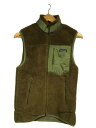 【中古】patagonia◆CLASSIC RETRO-X VEST/フリースベスト/XS/ポリエステル/KHK/無地/23047【メンズウェア】