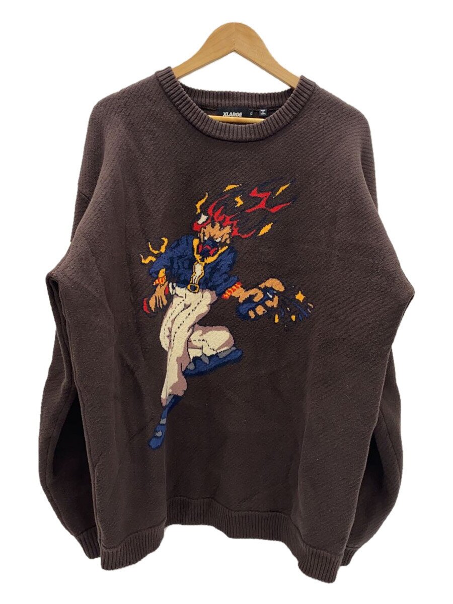 【中古】X-LARGE◆ニット・セーター(厚手)/XL/コットン/BRW/101234015002【メンズウェア】