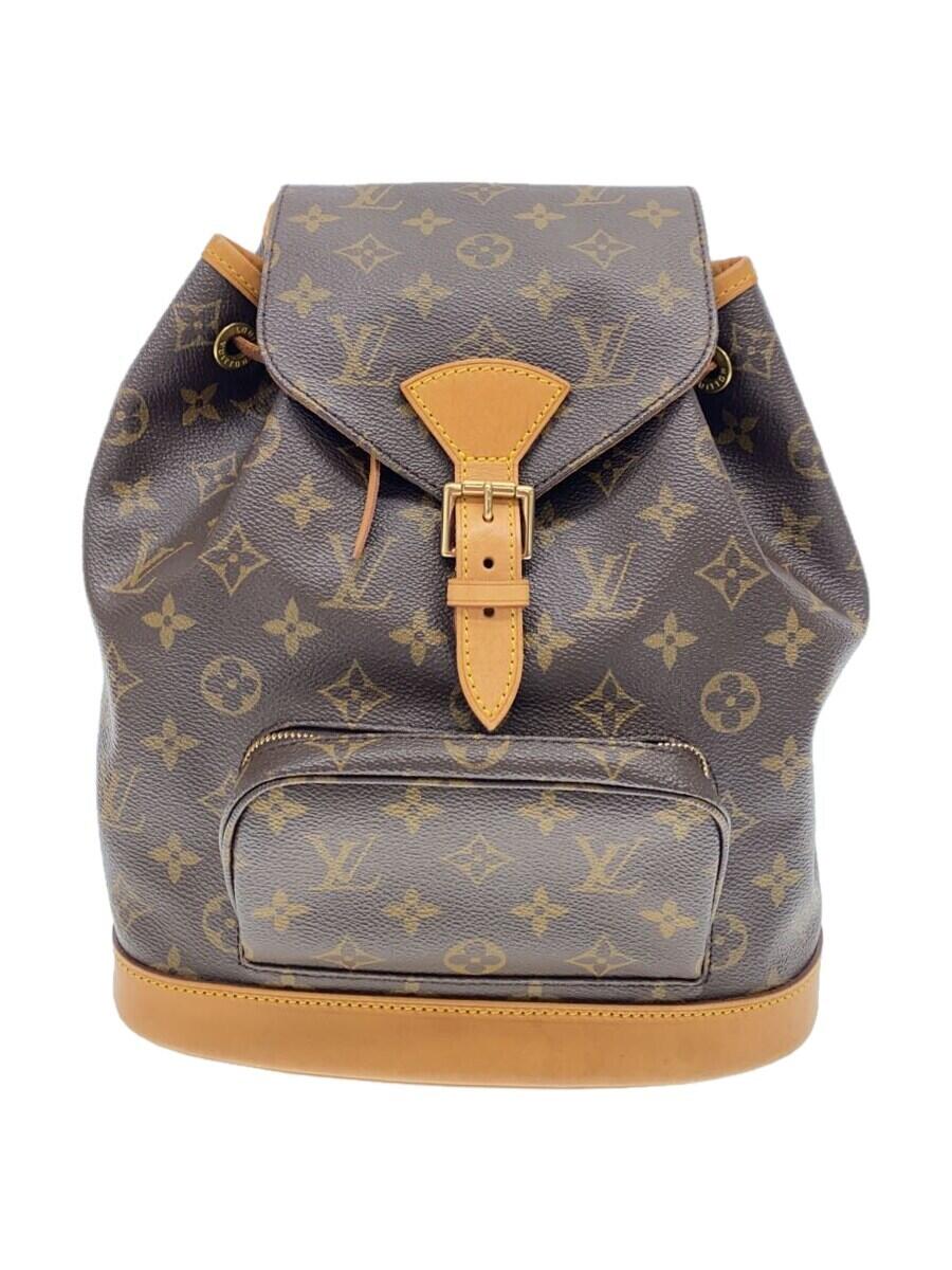 【中古】LOUIS VUITTON◆1)ミニ・モンスリ_モノグラム・キャンバス_BRW/PVC/BRW【バッグ】