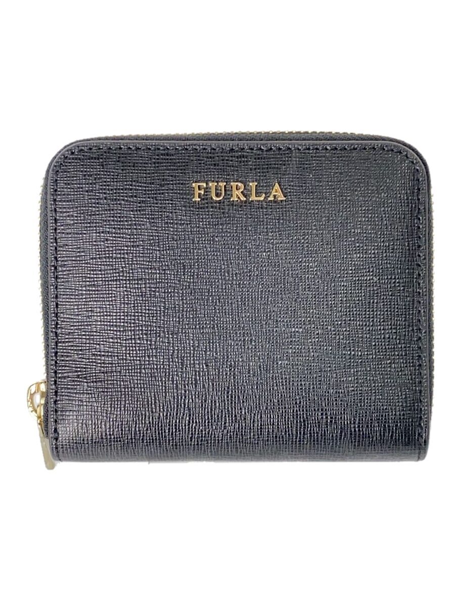 【中古】FURLA◆2つ折り財布/レザー/B