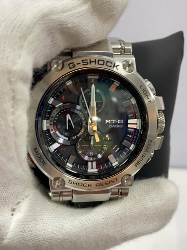 【中古】CASIO◆ソーラー腕時計・G-SHOCK/アナログ/ラバー/SLV/BLK/SS【服飾雑貨他】 【中古】CASIO◆ソーラー腕時計・G-SHOCK/アナログ/ラバー/SLV/BLK/SS【服飾雑貨他】