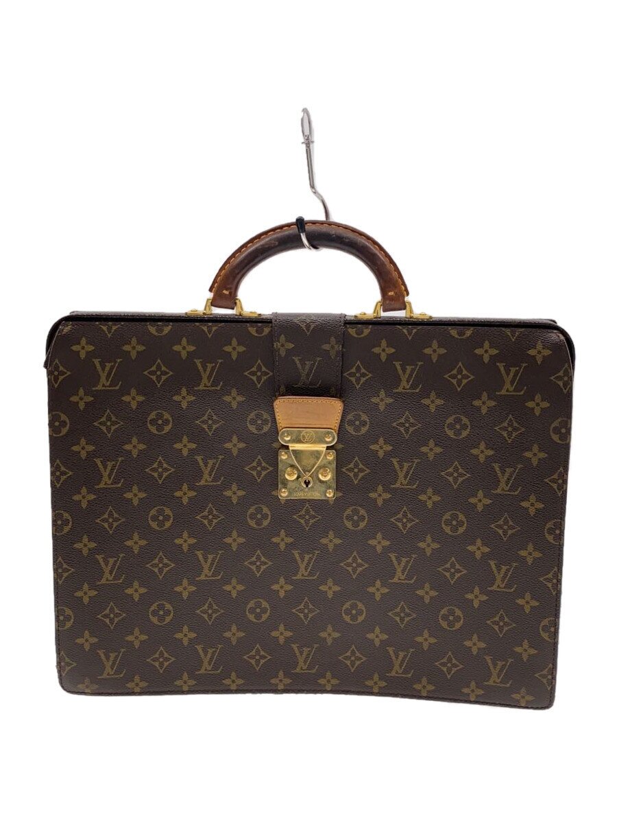 Attache Case - 【中古】LOUIS VUITTON◆セルヴィエット・フェルモアール_モノグラム・キャンバス_BRW/PVC/BRW/モノグラム【バッグ】