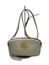 【中古】GUCCI◆チェーンショルダーバッグ_GGマーモント_キルティング/レザー/WHT【バッグ】(4)
