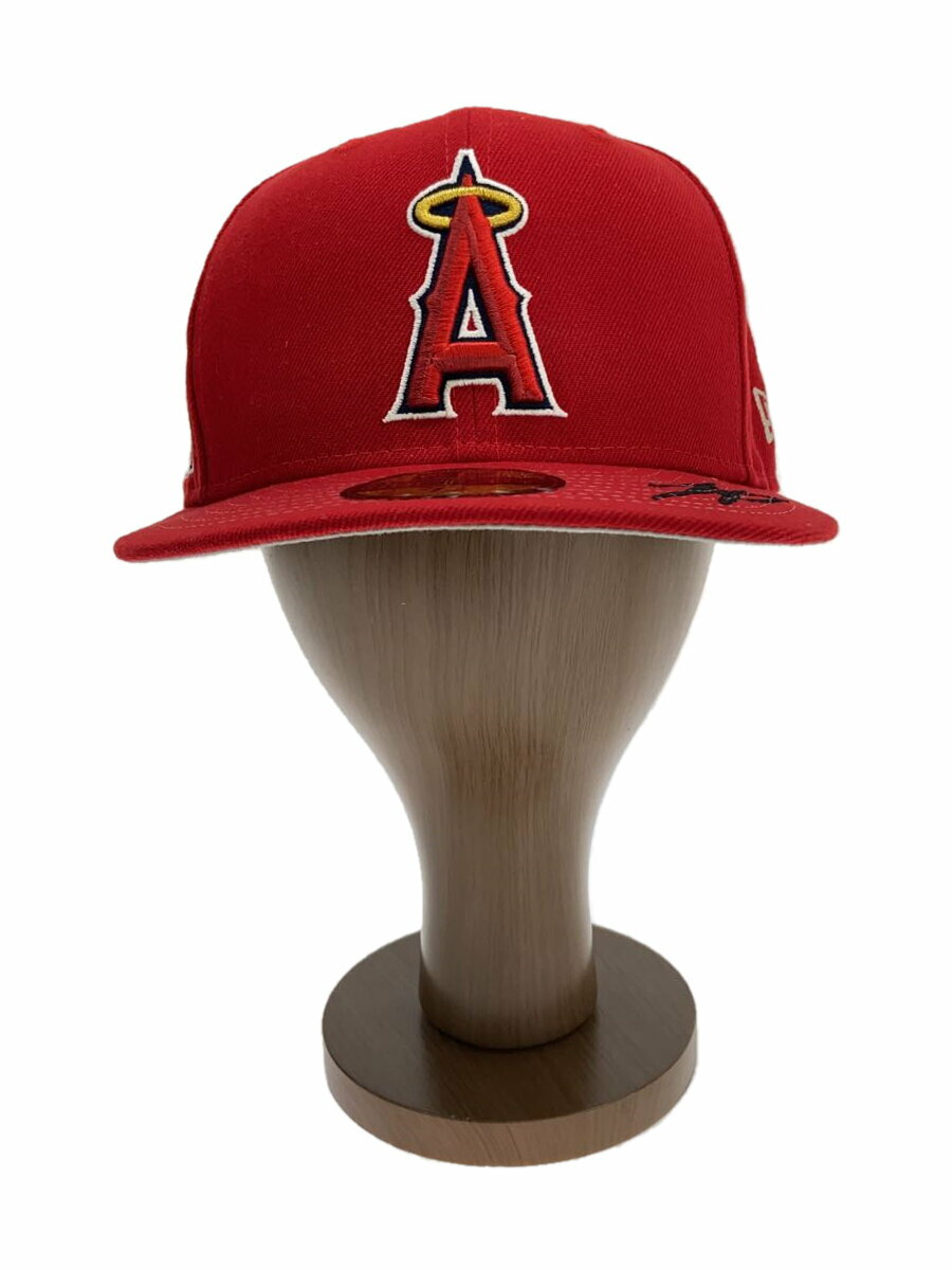 【中古】NEW ERA◆キャップ/7 3/8/RED/メンズ【服飾雑貨他】