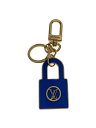 【中古】LOUIS VUITTON◆ポルト・クレ・LVライブラリー_ブルー×ピンク_PNK/--/GLD/レディース【服飾雑貨他】