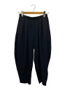 【中古】ETRE TOKYO◆キャバルリーツイルワイドパンツ/S/ポリエステル/NVY/1223120090-3【レディースウェア】