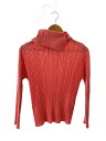 【中古】PLEATS PLEASE ISSEY MIYAKE◆長袖カットソー/3/ポリエステル/ピンク/PP91-JK127【レディースウェア】