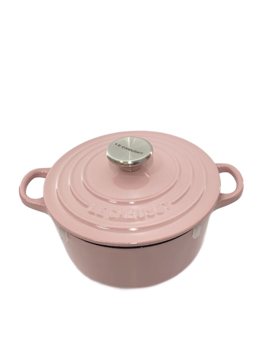 釜飯用品 - 【中古】LE CREUSET◆鍋/サイズ:18cm/PNK【キッチン用品】