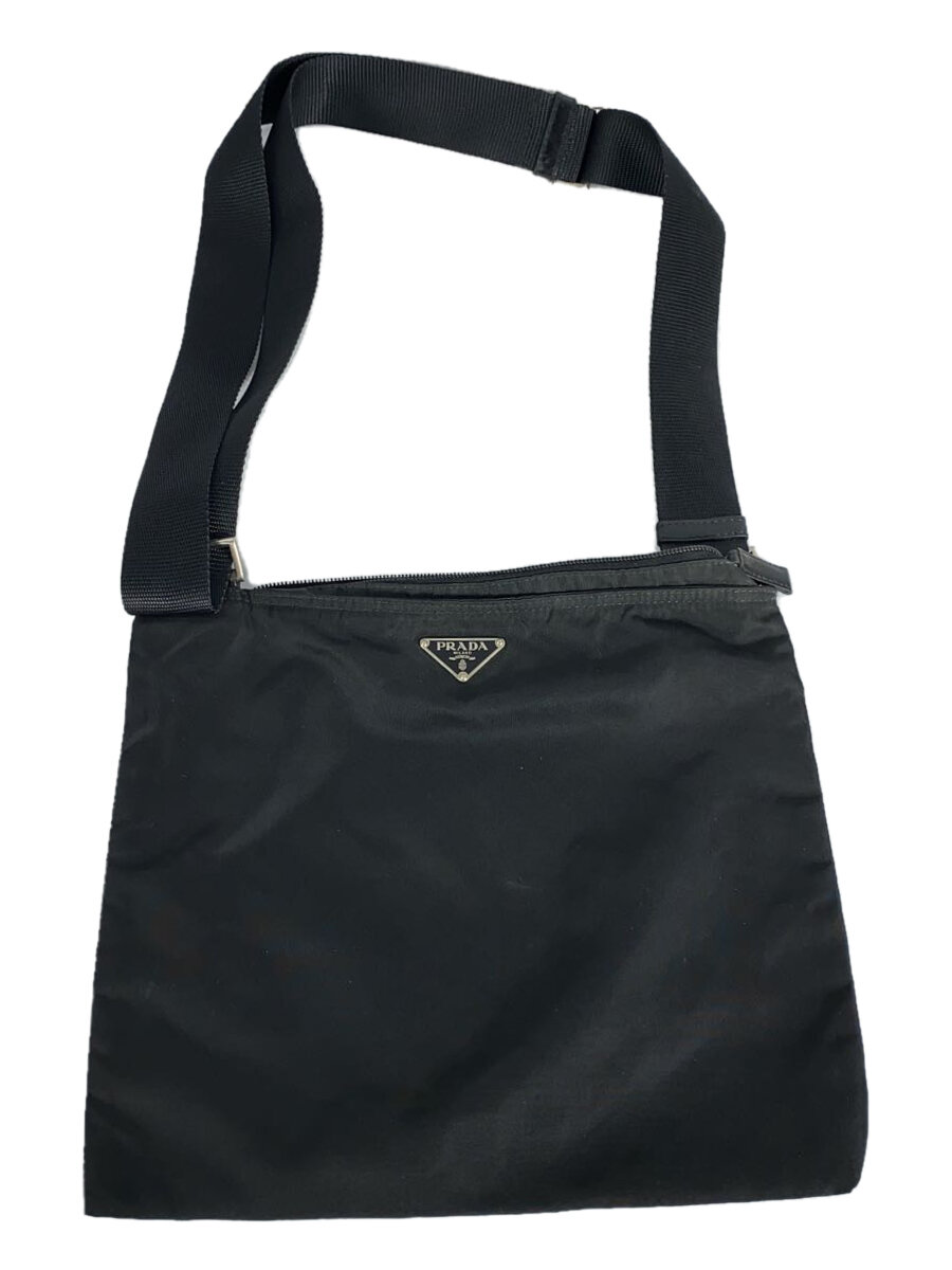 【中古】PRADA◆ショルダーバッグ/ナイロン/BLK【バッグ】