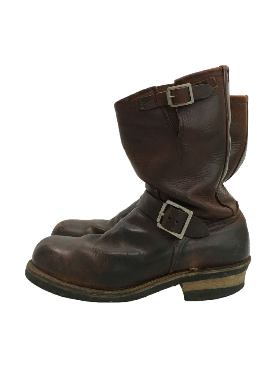 【中古】RED WING◆エンジニアブーツ/US7.5/BRW/レザー/PT91/プリントタグ【シューズ】