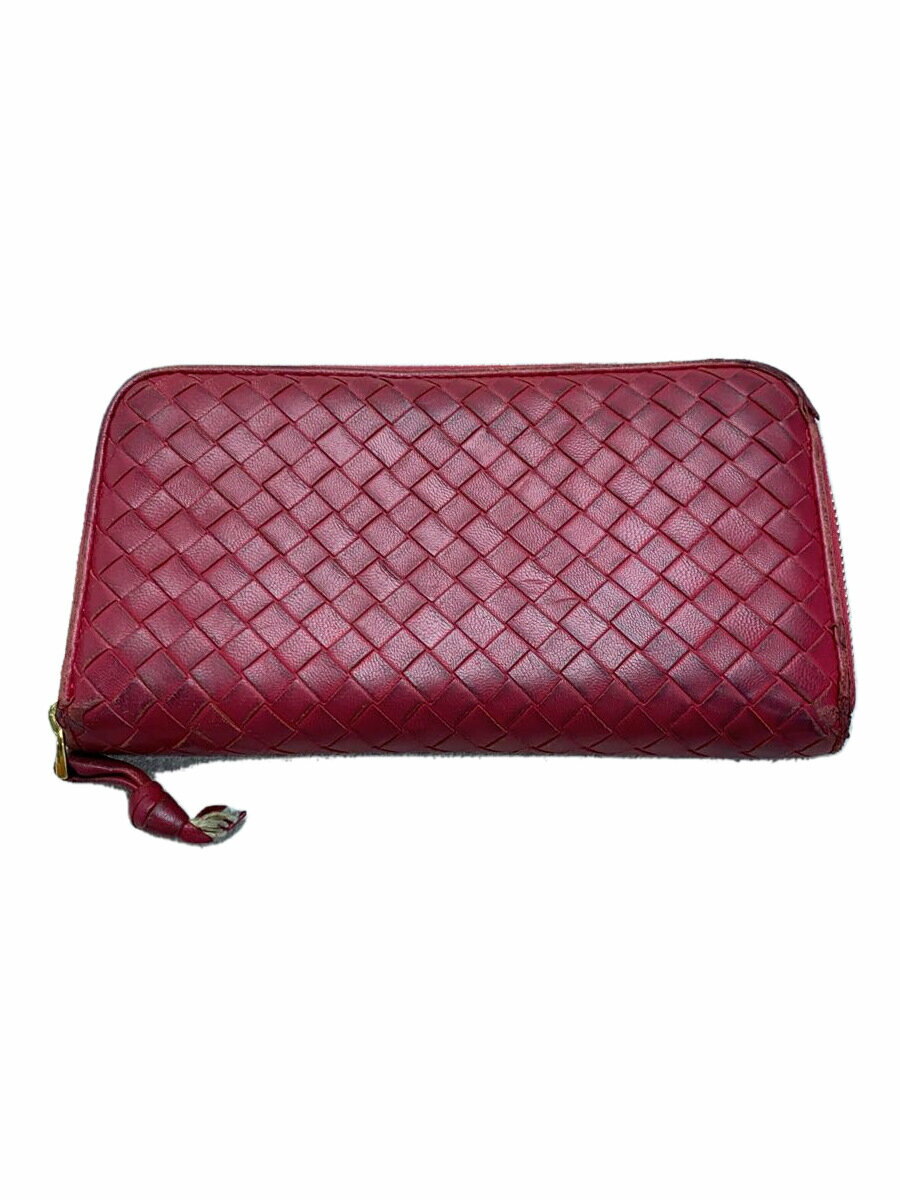 【中古】BOTTEGA VENETA◆長財布/レザー/PNK/レディース/114076【服飾雑貨他】