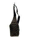 【中古】LOUIS VUITTON◆ジェロニモス_ダミエ・エベヌ_BRW/PVC/BRW/総柄【バッグ】