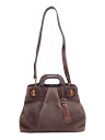 【中古】Salvatore Ferragamo◆ガンチーニ/2way/ハンドバッグ/レザー/BRW/C537【バッグ】