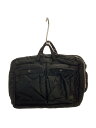 【中古】PORTER◆ブリーフケース/ナイロン/BLK/無地/ショルダー欠品【バッグ】
