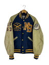 【中古】Whitesville◆スタジャン/40/ウール/NVY/WV10733/734【メンズウェア】(4)