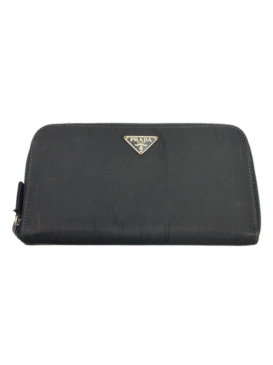 【中古】PRADA◆長財布/ナイロン/BLK/メンズ【服飾雑貨他】