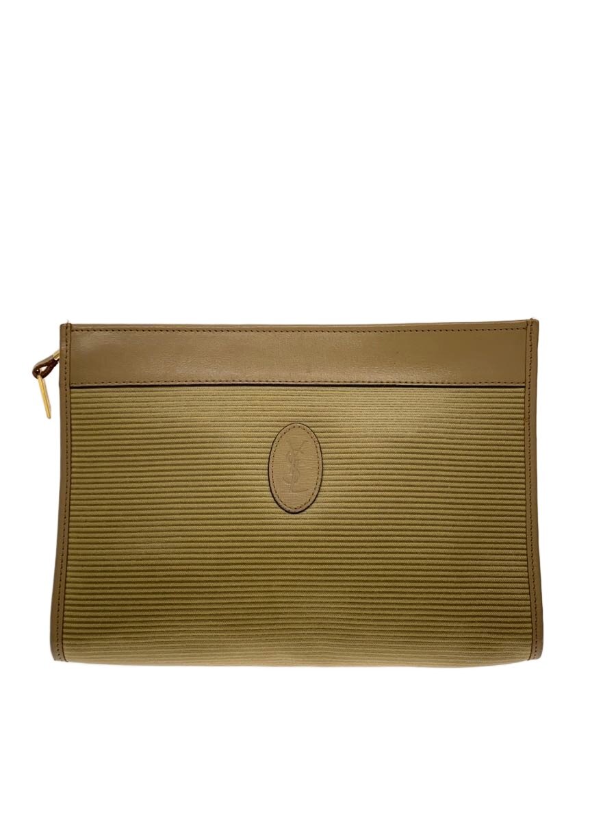 【中古】YVES SAINT LAURENT◆クラッチバッグ/--/BRW【バッグ】