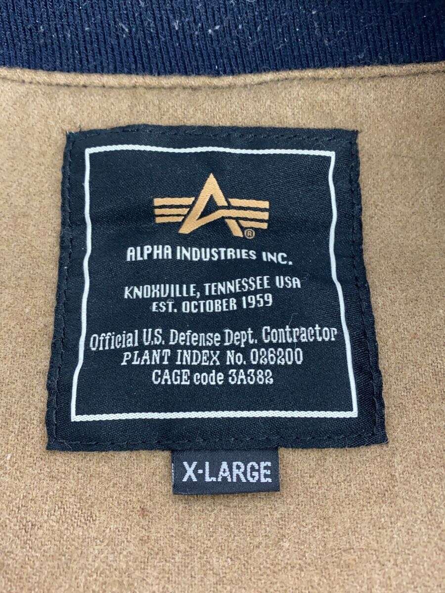 【中古】ALPHA INDUSTRIES◆フライトジャケット/XL/コットン/NVY/TA1039-067/タンカースジャケット【メンズウェア】