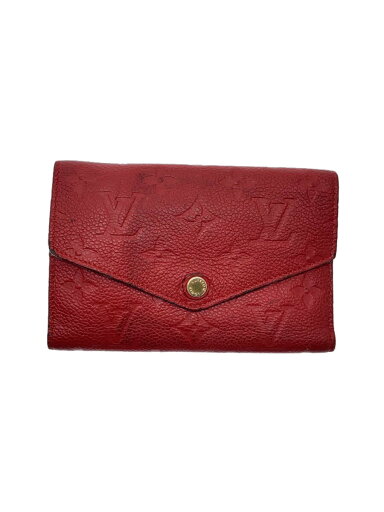 【中古】LOUIS VUITTON◆ポルト・フォイユ・キュリユーズ・コンパクト_モノグラム・アンプラント_RED/レザー/RED/レディース【服飾雑貨他】 【中古】LOUIS VUITTON◆ポルト・フォイユ・キュリユーズ・コンパクト_モノグラム・アンプラント_RED/レザー/RED/レディース【服飾雑貨他】