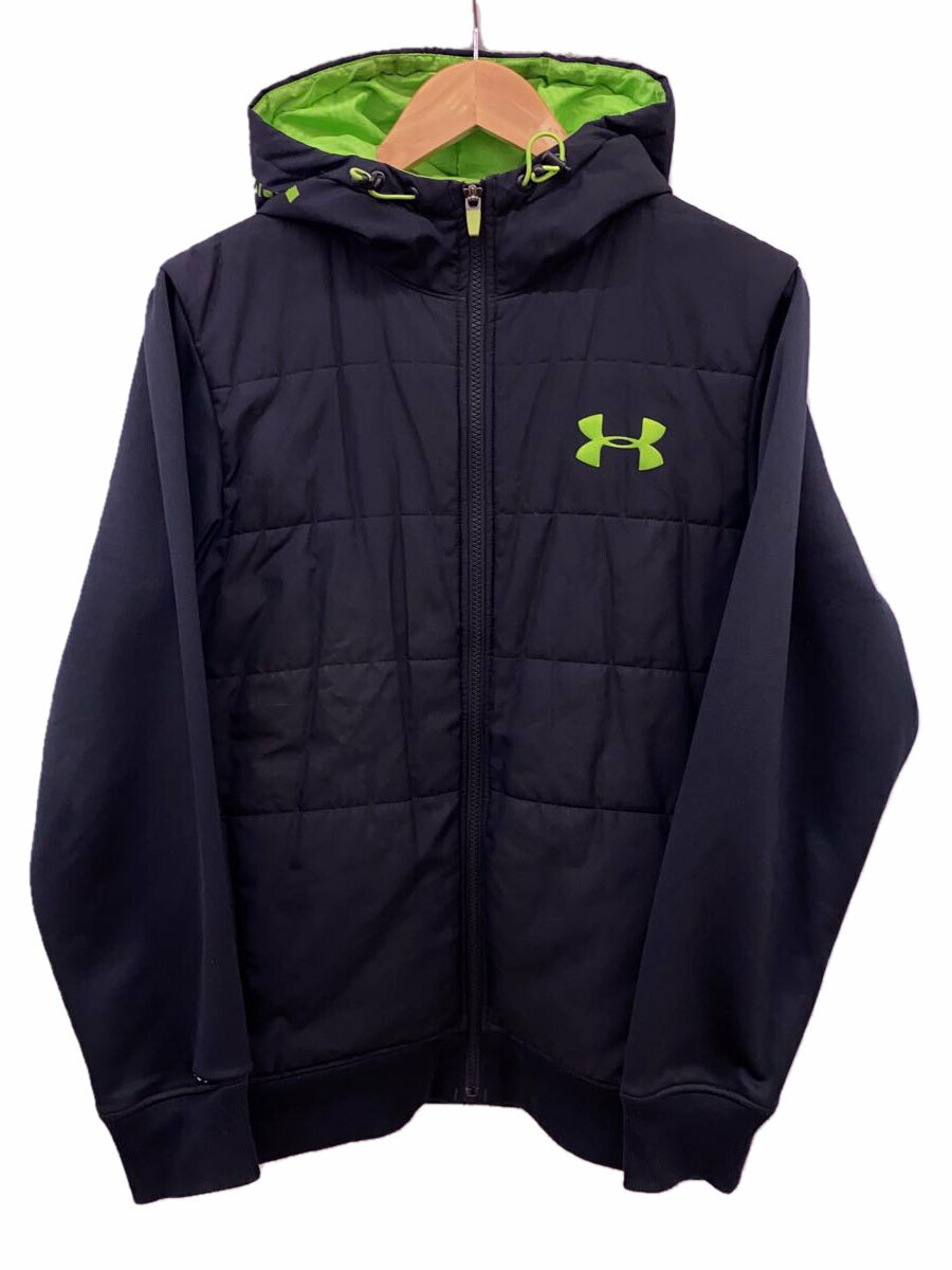 【中古】UNDER ARMOUR◆アンダーアーマー/ジャケット/M/ポリエステル/BLK/ヨゴレ有【メンズウェア】