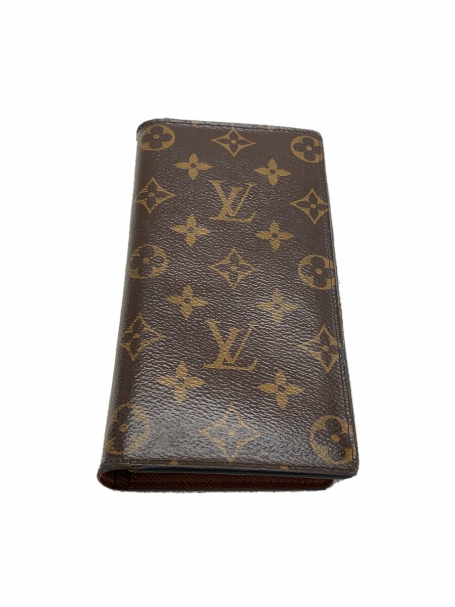 【中古】LOUIS VUITTON◆ポルト・フォイユ・ブラザ_モノグラム・キャンバス_BRW/PVC/BRW/レディース【服飾雑貨他】