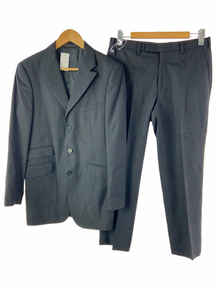 【中古】BURBERRY BLACK LABEL◆セットアップ/ウール/BLK/チェック/BMD24-309-09//【メンズウェア】