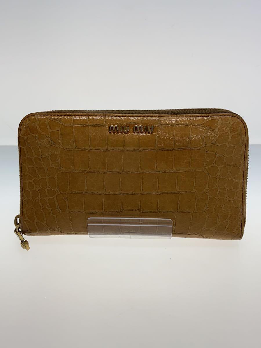 【中古】MIU MIU◆長財布/レザー/ORN/レディース【服飾雑貨他】