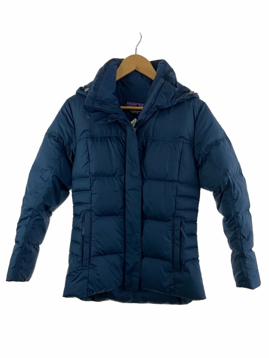 【中古】patagonia◆ダウンジャケット/XS/ナイロン/NVY/無地/28040FA18【レディースウェア】