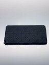 【中古】LOUIS VUITTON◆ジッピー・ウォレット・ホリゾンタル_モノグラム・シャドウ/--/BLK/メンズ//【服飾雑貨他】